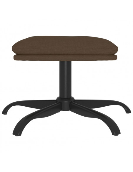 Poggiapiedi Marrone 60x60x36 cm in Velluto