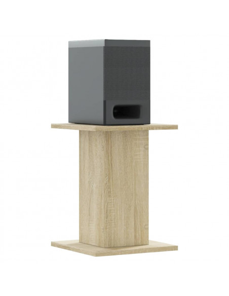 Supporti Altoparlanti 2 pz Rovere 30x30x40 cm in Multistrato