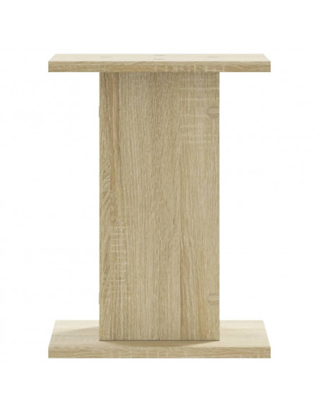 Supporti Altoparlanti 2 pz Rovere 30x30x40 cm in Multistrato