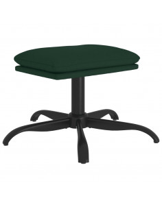 Poggiapiedi Verde Scuro 60x60x36 cm in Tessuto 2
