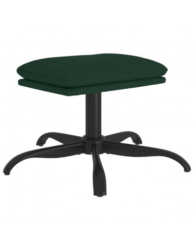 Poggiapiedi Verde Scuro 60x60x36 cm in Tessuto