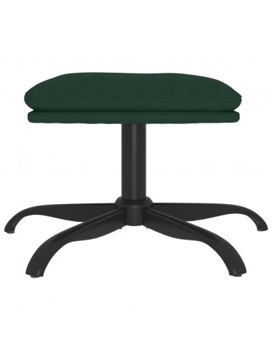 Poggiapiedi Verde Scuro 60x60x36 cm in Tessuto