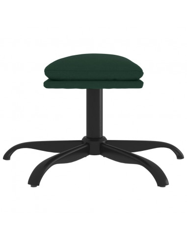 Poggiapiedi Verde Scuro 60x60x36 cm in Tessuto