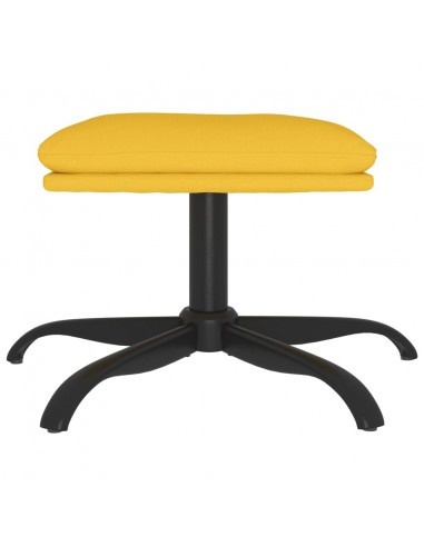 Poggiapiedi Giallo Senape 60x60x36 cm in Tessuto