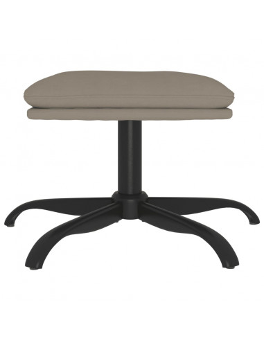 Poggiapiedi Grigio Chiaro 60x60x36 cm in Velluto