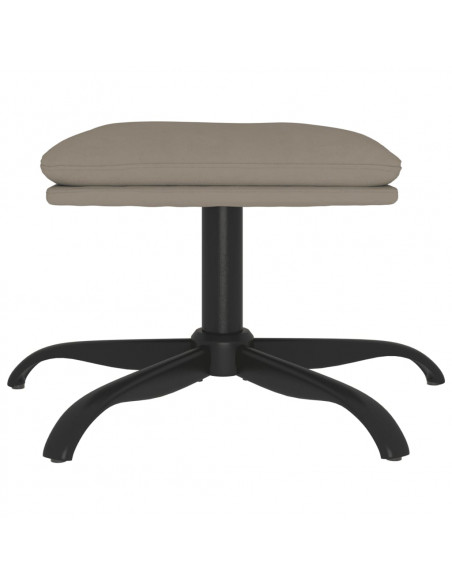 Poggiapiedi Grigio Chiaro 60x60x36 cm in Velluto