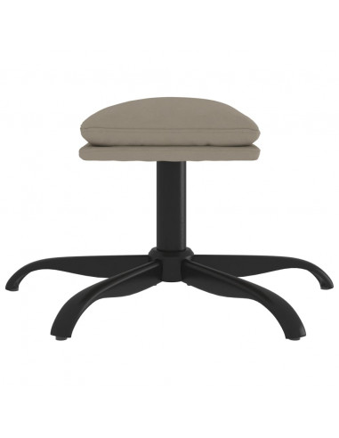 Poggiapiedi Grigio Chiaro 60x60x36 cm in Velluto