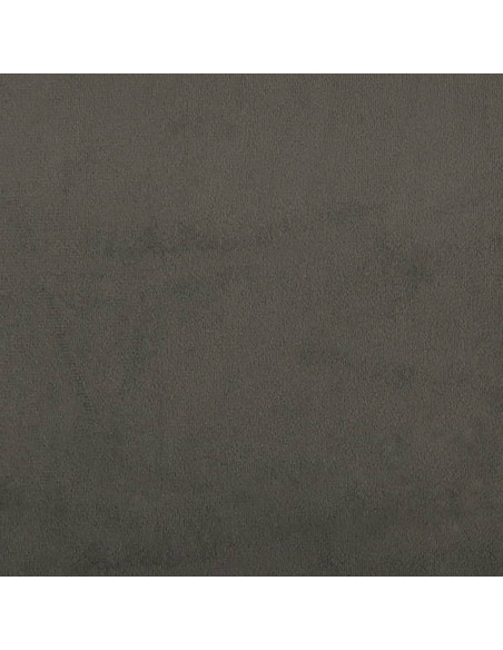 Poggiapiedi Grigio Scuro 60x60x36 cm in Velluto