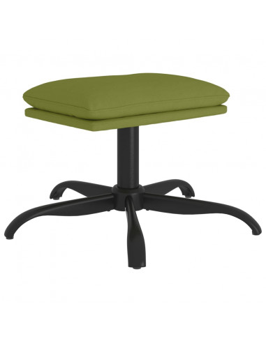 Poggiapiedi Verde Chiaro 60x60x36 cm in Velluto