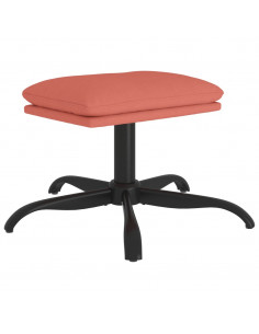 Poggiapiedi Rosa 60x60x36 cm in Velluto 2