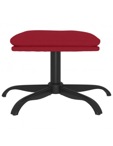 Poggiapiedi Rosso Vino 60x60x36 cm in Velluto