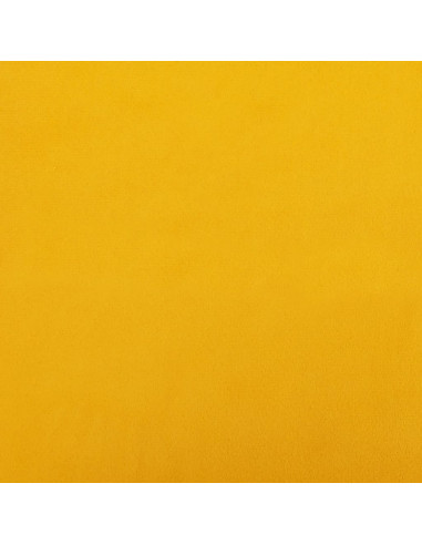 Poggiapiedi Giallo Senape 60x60x36 cm in Velluto