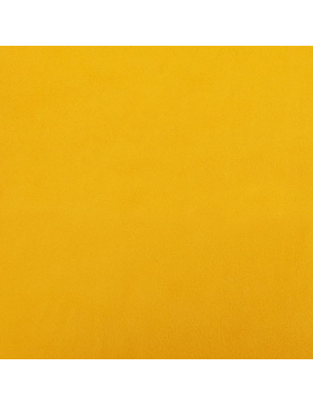 Poggiapiedi Giallo Senape 60x60x36 cm in Velluto