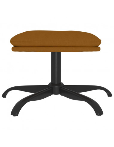 Poggiapiedi Marrone 60x60x36 cm in Velluto