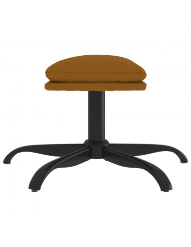 Poggiapiedi Marrone 60x60x36 cm in Velluto
