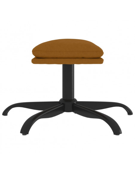 Poggiapiedi Marrone 60x60x36 cm in Velluto