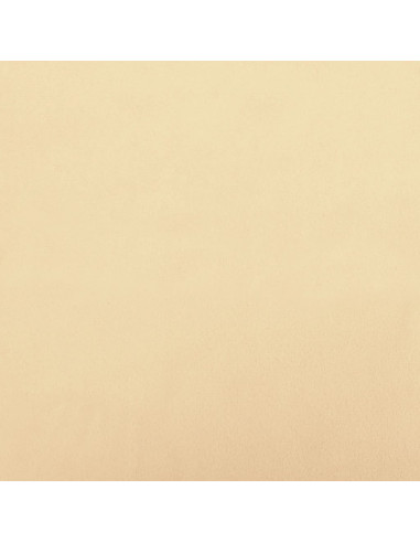 Poggiapiedi Bianco Crema 60x60x36 cm in Velluto