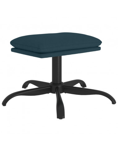 Poggiapiedi Blu 60x60x36 cm in Velluto