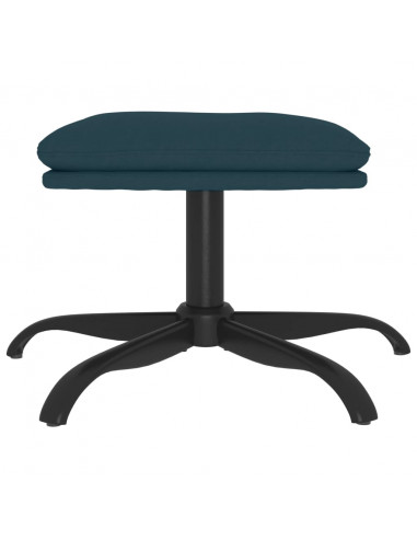 Poggiapiedi Blu 60x60x36 cm in Velluto