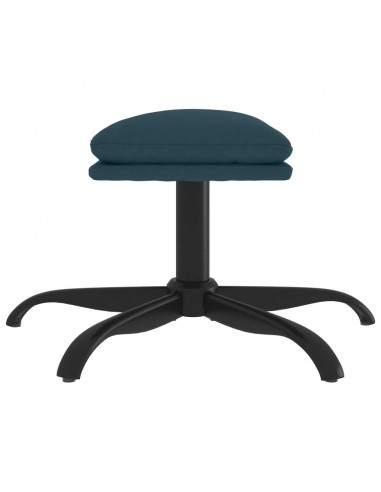 Poggiapiedi Blu 60x60x36 cm in Velluto