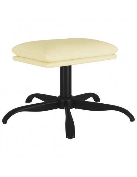 Poggiapiedi Crema 60x60x36 cm in Similpelle