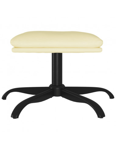 Poggiapiedi Crema 60x60x36 cm in Similpelle