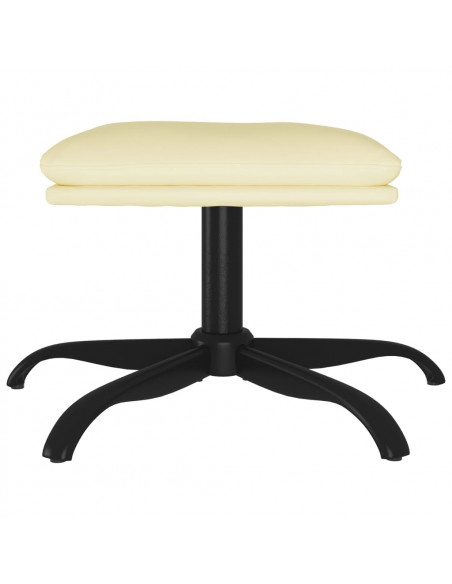 Poggiapiedi Crema 60x60x36 cm in Similpelle