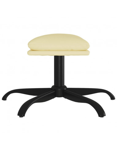 Poggiapiedi Crema 60x60x36 cm in Similpelle