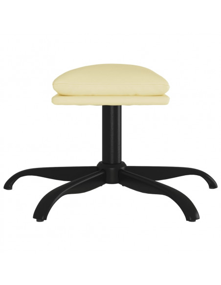 Poggiapiedi Crema 60x60x36 cm in Similpelle