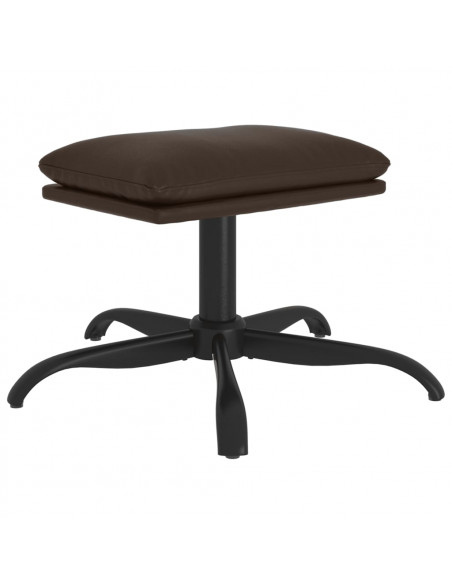 Poggiapiedi Marrone 60x60x36 cm in Similpelle
