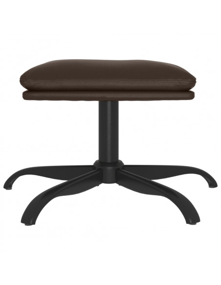 Poggiapiedi Marrone 60x60x36 cm in Similpelle