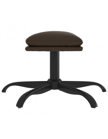 Poggiapiedi Marrone 60x60x36 cm in Similpelle