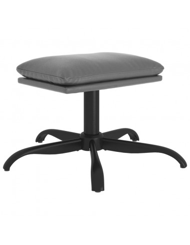 Poggiapiedi Grigio Antracite 60x60x36 cm in Similpelle