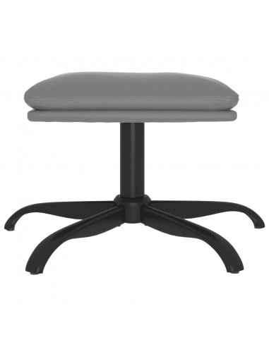 Poggiapiedi Grigio Antracite 60x60x36 cm in Similpelle