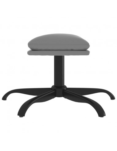 Poggiapiedi Grigio Antracite 60x60x36 cm in Similpelle