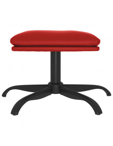 Poggiapiedi Rosso Vino 60x60x36 cm in Similpelle