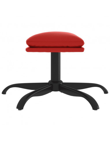 Poggiapiedi Rosso Vino 60x60x36 cm in Similpelle