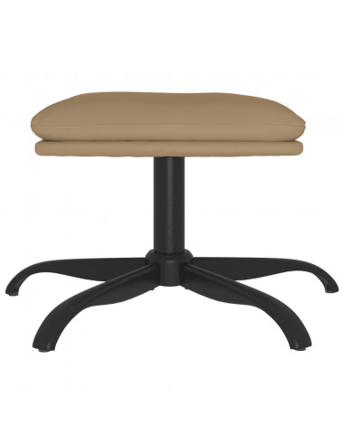 Poggiapiedi Capuccino 60x60x36 cm in Similpelle