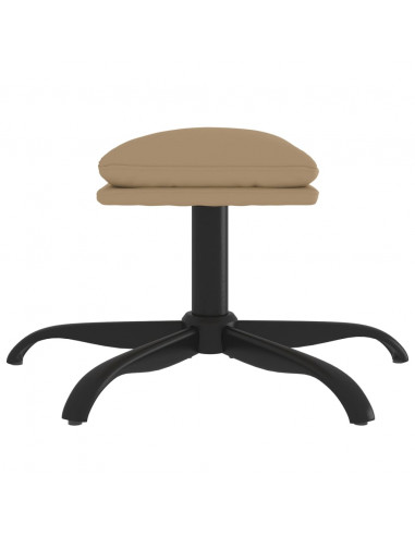 Poggiapiedi Capuccino 60x60x36 cm in Similpelle