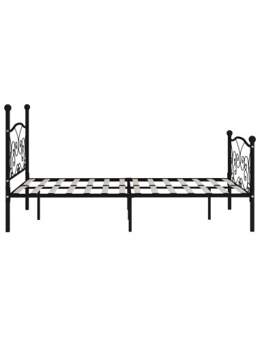 Giroletto con Doghe Nero in Metallo 160x200 cm