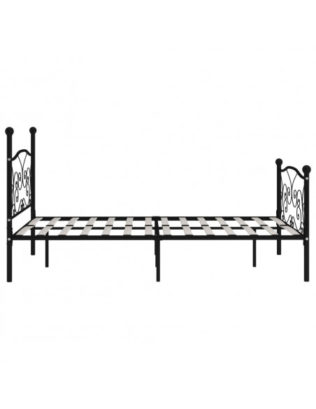Giroletto con Doghe Nero in Metallo 160x200 cm
