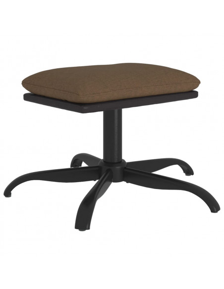 Poggiapiedi Marrone 60x60x36 cm in Tessuto e Similpelle