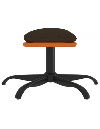 Poggiapiedi Marrone 60x60x36 cm in Tessuto e Similpelle