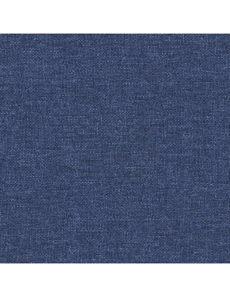Poggiapiedi Blu 60x60x36 cm in Tessuto e Similpelle
