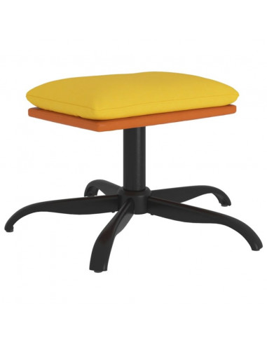 Sgabello Giallo Senape 60x60x36 cm in Tessuto e Similpelle