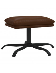 Poggiapiedi Marrone 45x29,5x36 cm in Similpelle Lucida 2