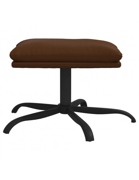 Poggiapiedi Marrone 45x29,5x36 cm in Similpelle Lucida
