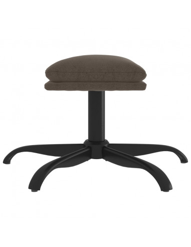 Poggiapiedi Grigio Scuro 60x60x36 cm in Microfibra