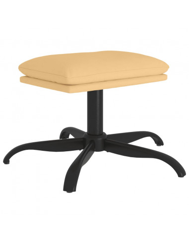 Sgabello Crema 60x60x36 cm in Microfibra