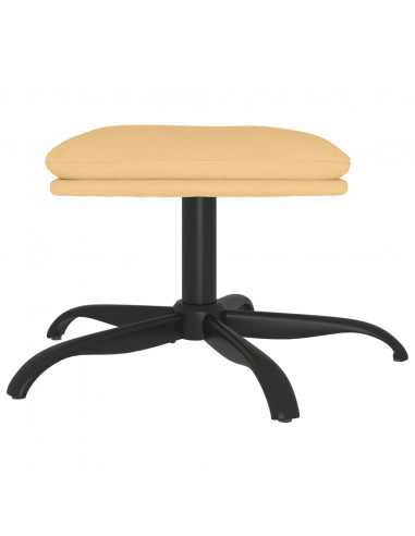 Sgabello Crema 60x60x36 cm in Microfibra